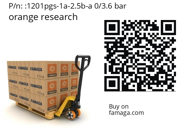   orange research 1201pgs-1a-2.5b-a 0/3.6 bar