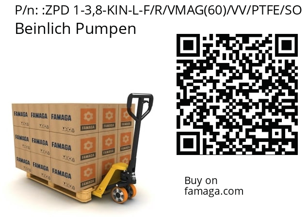   Beinlich Pumpen ZPD 1-3,8-KIN-L-F/R/VMAG(60)/VV/PTFE/SO