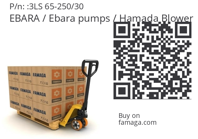   EBARA / Ebara pumps / Hamada Blower 3LS 65-250/30