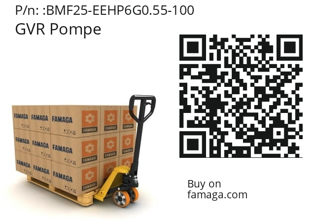   GVR Pompe BMF25-EEHP6G0.55-100
