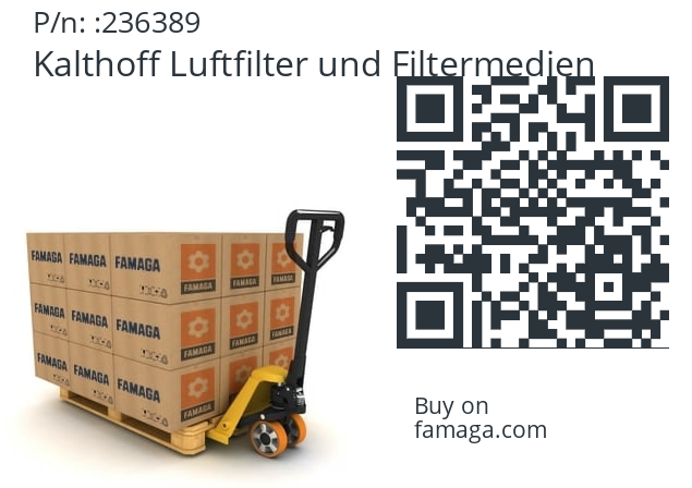   Kalthoff Luftfilter und Filtermedien 236389