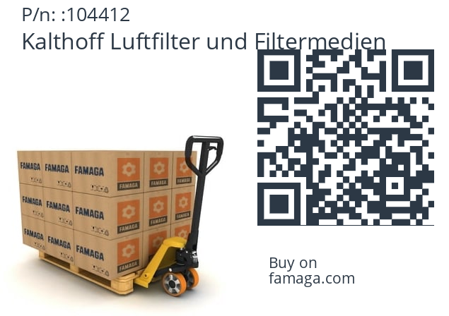  Kalthoff Luftfilter und Filtermedien 104412