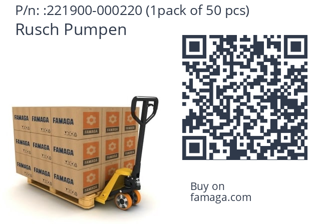   Rusch Pumpen 221900-000220 (1pack of 50 pcs)