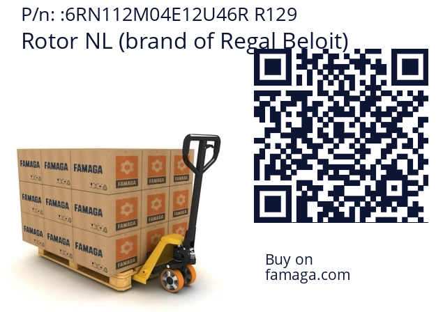   Rotor NL (brand of Regal Beloit) 6RN112M04E12U46R R129