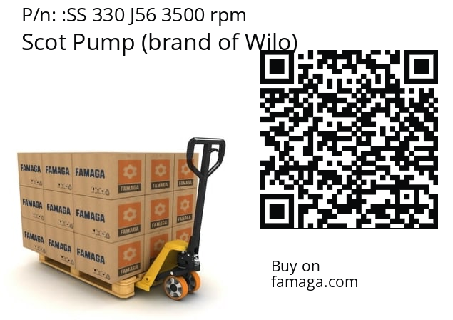   Scot Pump (brand of Wilo) SS 330 J56 3500 rpm