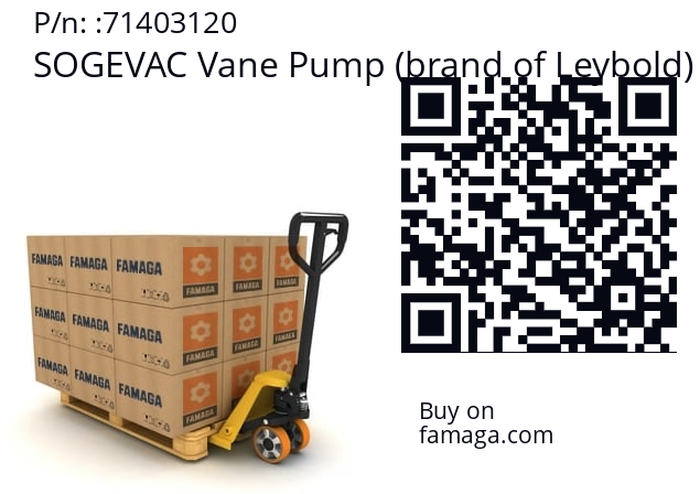   SOGEVAC Vane Pump (brand of Leybold) 71403120